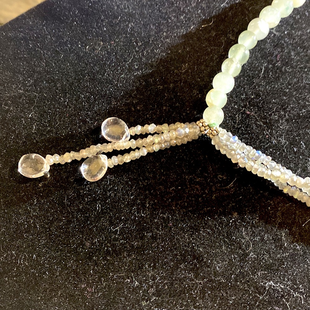 LABRADORITE & AQUAMARINE Necklace - Picture 8 of 14